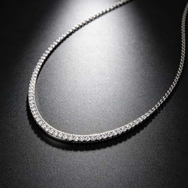 Minimalist Sparkling Tennis Chain Necklace